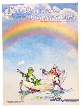 Vintage The Rainbow Connection Sheet Music Kermit Miss Piggy 1979 Muppet Movie